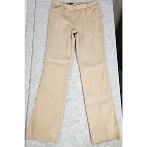 Brooks Brothers Linen Viscose Tan Slight Bootcut Pants, Lucia Fit, Womens Sz 6